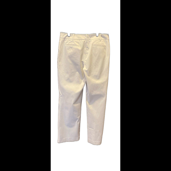 Talbots Signature Straight Pants Size 8 Cream 92% Cotton 8% Spandex Pockets - Picture 2 of 12